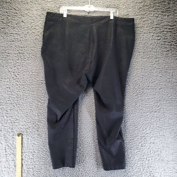 Calvin Klein Pants Womens 2X Black Tapered Rayon Blend Textured Pull-On Style - Picture 10 of 11